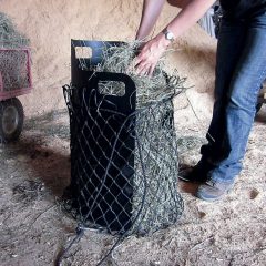 Hay net filler.