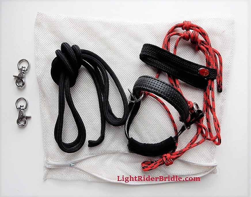Ckean a rope halter or bitless bridle