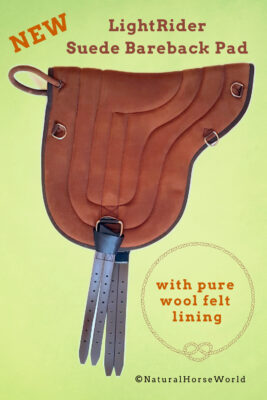 LightRider Suede Bareback Pad with pure-wool lining
