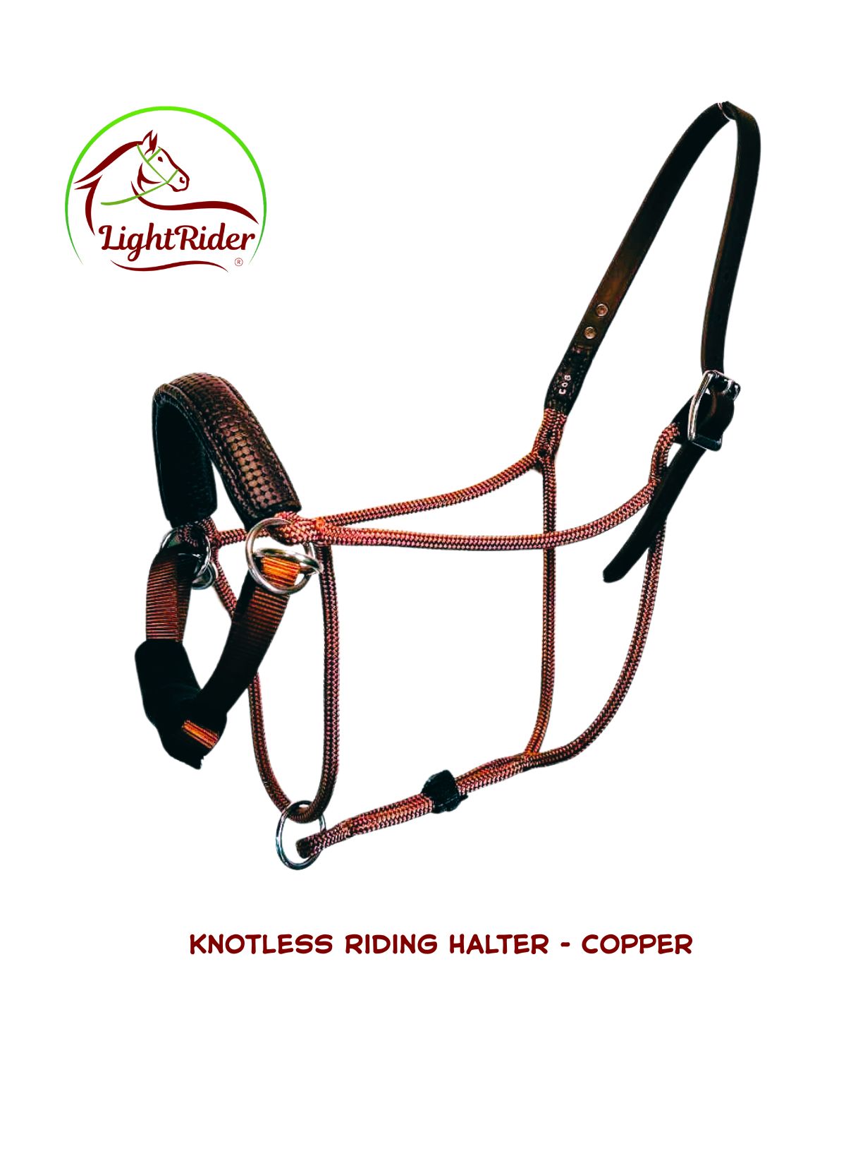 Knotless Riding Halter Copper