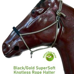 SuperSoft Knotless Rope Halter with contrasting noseband cover
