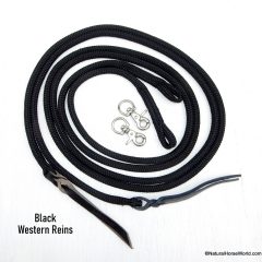 LightRider Western Split Reins with rein clips