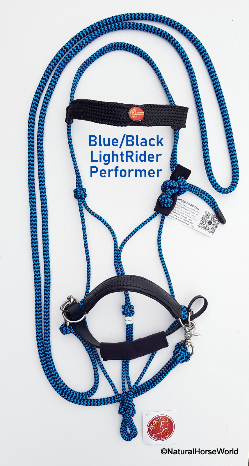 LightRider Bitless Bridle - Rope Performer Includes rope reins