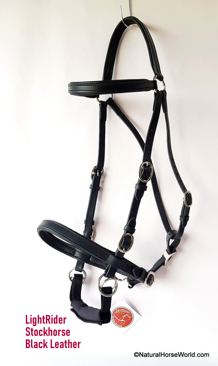 LightRider Stockhorse Bitless Bridle - Natural Horse World LightRider Stockhorse Bitless Bridle
