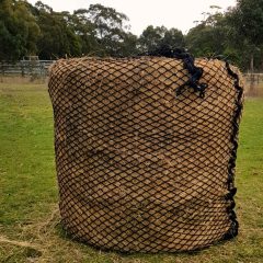 Deluxe Knotless Round Bale Slowfeed Hay Net 3cm, 4cm or 6cm hole sizes