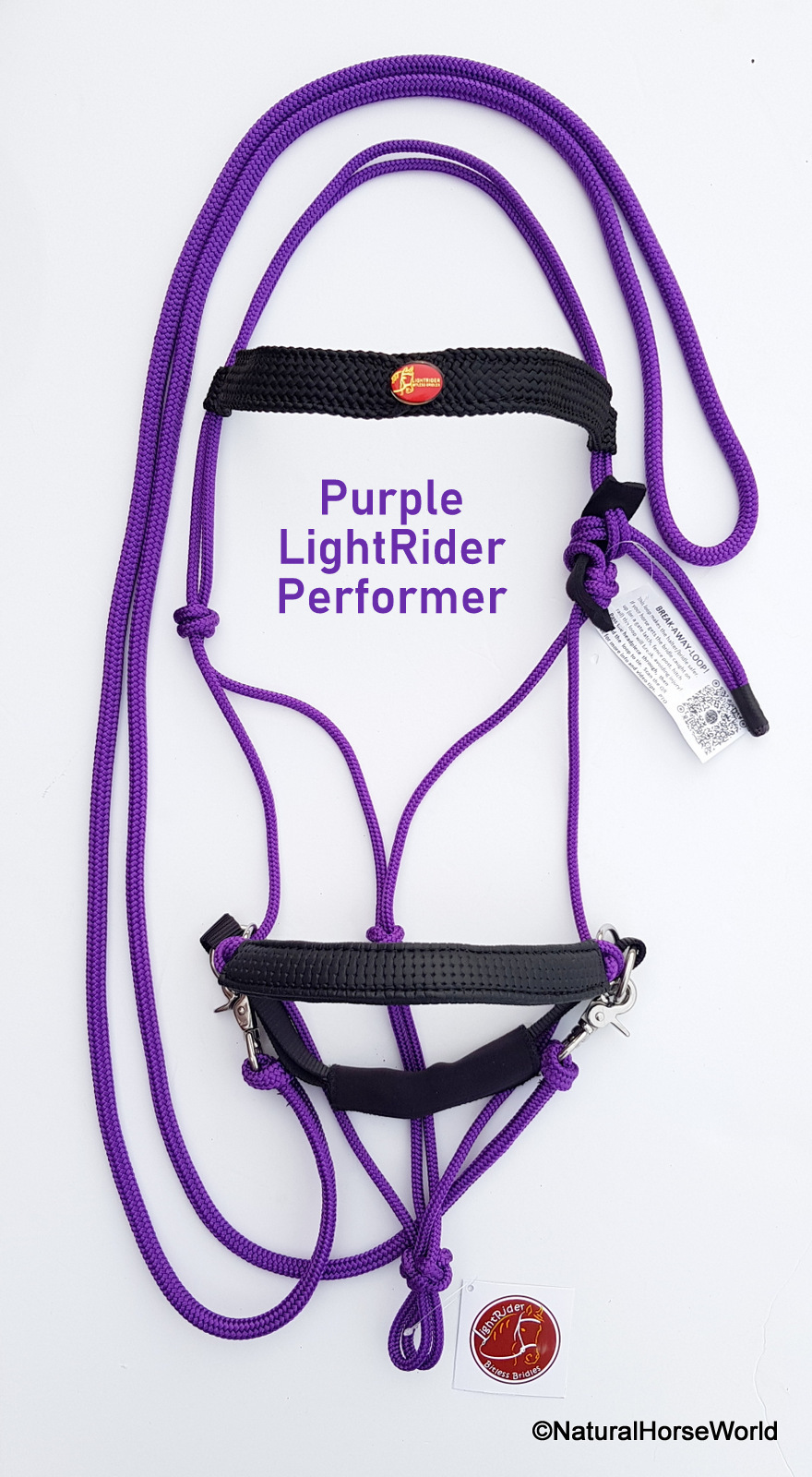 LightRider Bitless Bridle - Rope Performer Includes rope reins