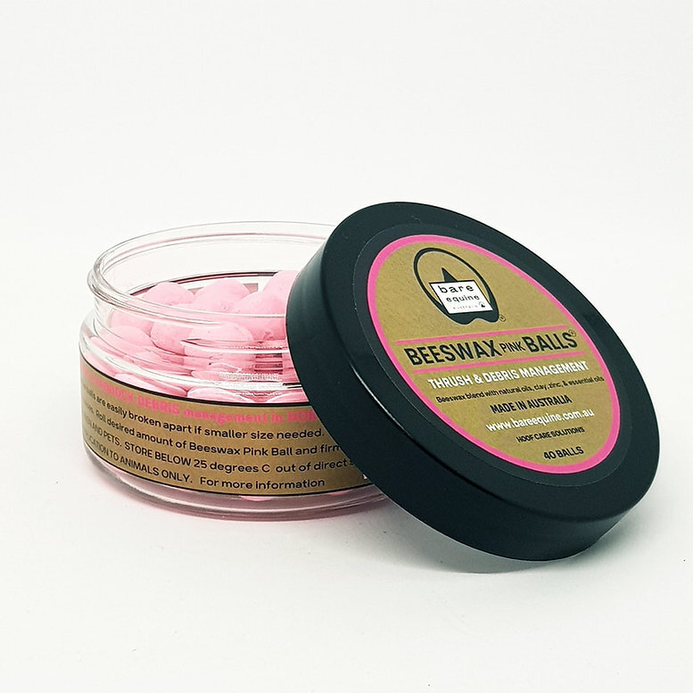 Beeswax Pink Balls ā By The Hoof Co - Natural Horse World Beeswax Pink Balls - Thrush Management By Bare Equine