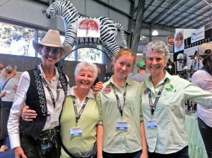Wrangler Jayne (left) spent some time with us: Marian, Cynthia and Grace. 